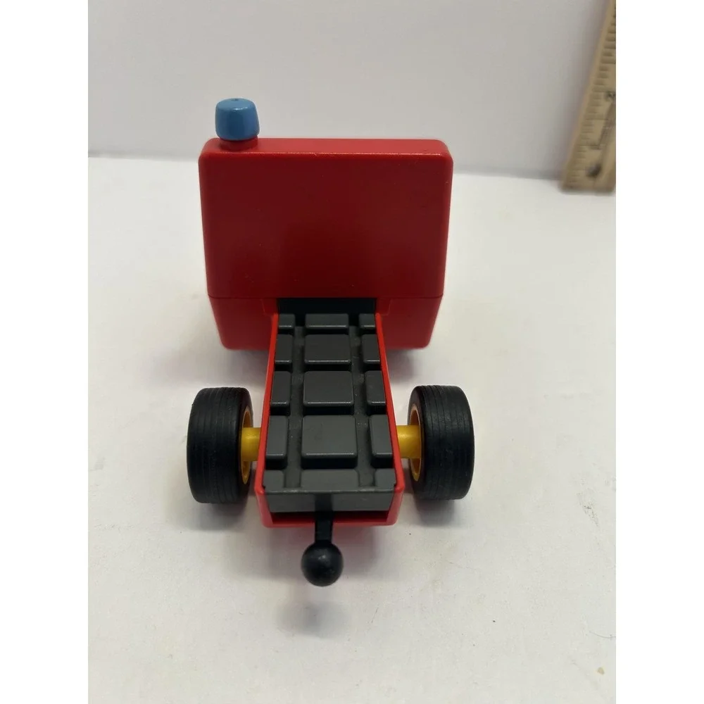 Vintage 1980 Playmobil Red Fire Truck Toy Small Plastic Vehicle No 5 Kids Play